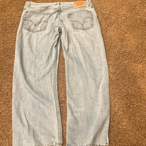 Levi’s 505 34x29 Regular Fit Straight Leg Jeans  distressed Lesotho- - Picture 1 of 6